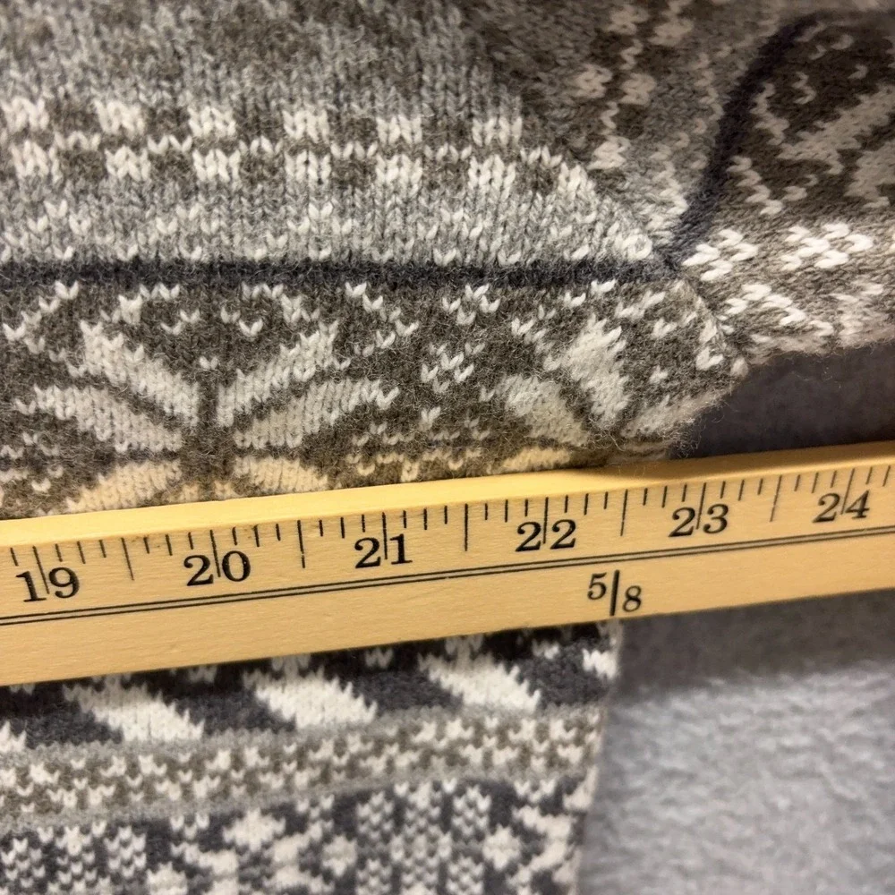 Tommy Hilfiger Sweater Mens XL Gray Pullover Mock Neck Long Sleeve Fair Isle New